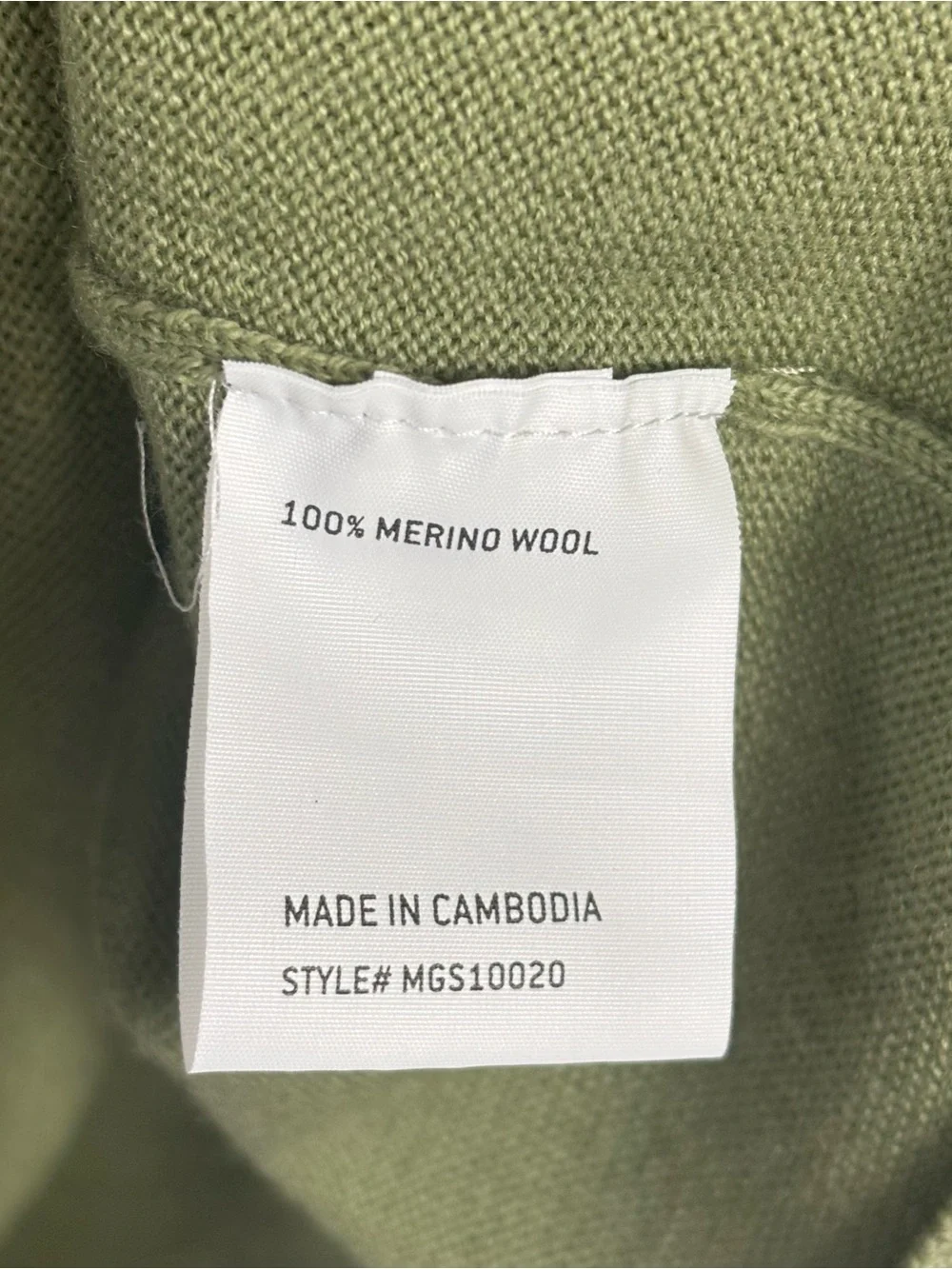 The Commons 1/4 Zip Merino Wool Knit Sweater Green Preppy Minimalist Size XL
